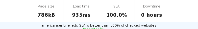 Uptime and updown monitoring for americansentinel.edu