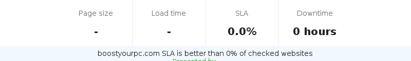 Uptime and updown monitoring for boostyourpc.com