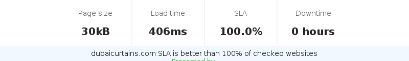 Uptime and updown monitoring for dubaicurtains.com
