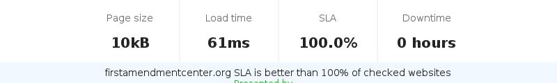 Uptime and updown monitoring for firstamendmentcenter.org