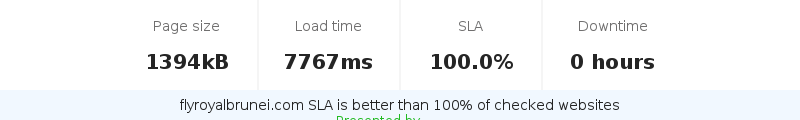 Uptime and updown monitoring for flyroyalbrunei.com