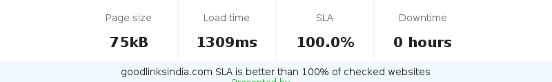 Uptime and updown monitoring for goodlinksindia.com