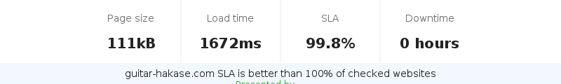 Uptime and updown monitoring for guitar-hakase.com