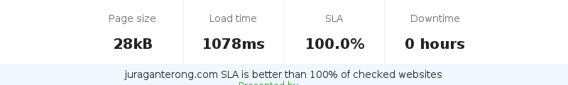 Uptime and updown monitoring for juraganterong.com