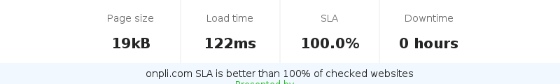 Uptime and updown monitoring for onpli.com
