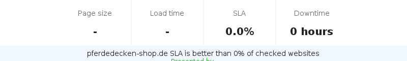 Uptime and updown monitoring for pferdedecken-shop.de