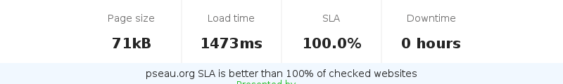 Uptime and updown monitoring for pseau.org