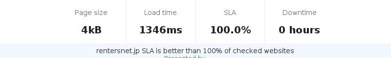Uptime and updown monitoring for rentersnet.jp