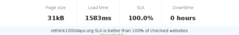 Uptime and updown monitoring for rethink1000days.org