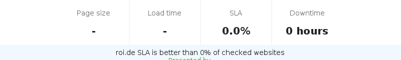 Uptime and updown monitoring for roi.de