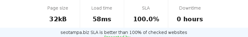 Uptime and updown monitoring for seotampa.biz