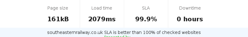 Uptime and updown monitoring for southeasternrailway.co.uk