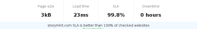 Uptime and updown monitoring for storymint.com