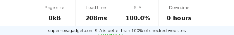 Uptime and updown monitoring for supernovagadget.com