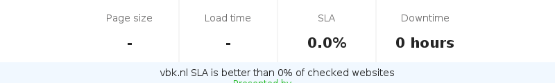 Uptime and updown monitoring for vbk.nl