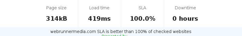 Uptime and updown monitoring for webrunnermedia.com