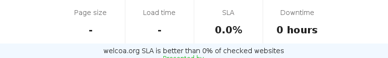 Uptime and updown monitoring for welcoa.org