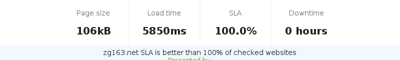 Uptime and updown monitoring for zg163.net
