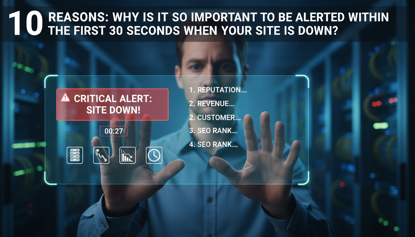 10 reasons why is it so important to be alerted within the first 10 seconds when your site is down